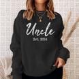 Uncle To Be 2024 Uncle Est 2024 For Uncle Sweatshirt Geschenke für Sie