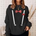 Valentine's Day Costume Hearts Bow Tie & Braces Sweatshirt Geschenke für Sie