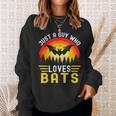 Vintage Bat Just A Guy Who Loves Bats Bat Halloween Sweatshirt Gifts for Her