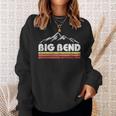 Vintage Big Bend National Park Texas Souvenir Retro Lines Sweatshirt Gifts for Her