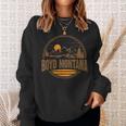 Vintage Boyd Montana Mountain Hiking Souvenir Print Sweatshirt Gifts for Her