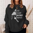 Vintage Hockey Eat Sleep Hockey Repeat Christmas For Lovers Sweatshirt Gifts for Her