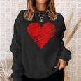 Vintage Red Heart Partner Children Lovealentine's Day Her Her Sweatshirt Geschenke für Sie