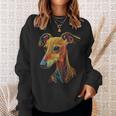 Whippet Dog Motif Pet Illustration Colourful Whippet Sweatshirt Geschenke für Sie