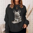 Wild Dog Making Eye Contact For Wild Dog Fans Sweatshirt Gifts for Her