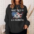 Wtf What The Is A Kilometer George Washington 4Th Of July Sweatshirt Geschenke für Sie