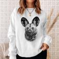 African Painted Dog Close-Up For Wild Dog Fans Sweatshirt Gifts for Her