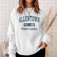 Allentown Pennsylvania PA Vintage Sports Navy Print Sweatshirt Gifts for Her