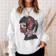 Anime Manga Gráfico Ojos Rojos Arte Anime Camisa de entrenamiento Regalos para ella
