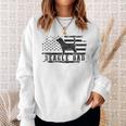 Beagle Dad Distressed American Flag Patriotic Dog Sweatshirt Gifts for Her