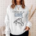 Born To Stick Motif For All Fans Of Diy & Crafts Gray Sweatshirt Geschenke für Sie