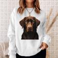 Brauner Labrador I Labrador Gesicht Sweatshirt Geschenke für Sie