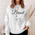 Braut Mittelfinger Junggesellenabschied Lustig Jga Sweatshirt Geschenke für Sie