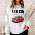 British Classic Car Red Mini Sports Car Gray Sweatshirt Geschenke für Sie