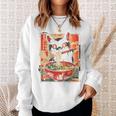 Cat Ramen Noodle Japanese Backprint Sweatshirt Geschenke für Sie