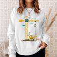 Children's 2Nd Birthday Boys With Crane And Digger Construction Site Sweatshirt Geschenke für Sie