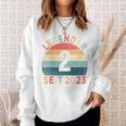 Children's 2Nd Birthday Legendary Since 2023Intage 2 Year Old Sweatshirt Geschenke für Sie