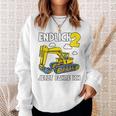 Children's Digger 2 Years Construction Site 2Nd Birthday Boys Sweatshirt Geschenke für Sie