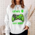 Children's Level 8 Birthday Boy Gamer 2017 8Th Birthday Sweatshirt Geschenke für Sie