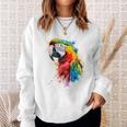 Colourful Parrot Watercolor Sweatshirt Geschenke für Sie