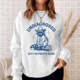 Cowboy Raccoon Meme Unisex Sweatshirt - Humorous Wildlife Vibe Gifts for Her