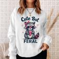 Cute 'Feral Girl Summer' Raccoon Women’s Sweatshirt | Funny Humor Gifts for Her