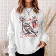 Feral Raccoon Summer Vacation Sweatshirt - Fun Meme Style Gifts for Her