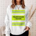 With Firefighter Costume Carnival Profession Red Sweatshirt Geschenke für Sie