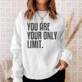 Fitness Backprint Slogan Jogging Training Motivation Sports Sweatshirt Geschenke für Sie