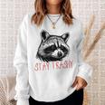 Street Cat Vintage Stay Trashy Raccoon Sweatshirt Gifts for Her