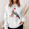 Grey Parrot Love Parrot Heart Bird Sweatshirt Geschenke für Sie