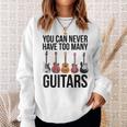 Never Too Many Guitars Guitar Sweatshirt Geschenke für Sie