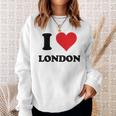 I Heart London Nombre I Love Cosas Personalizadas Camisa de entrenamiento Regalos para ella