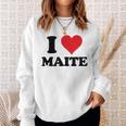 I Heart Maite First Name I Love Personalized Stuff Camisa de entrenamiento Regalos para ella