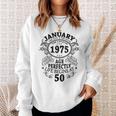 January 1975 50 Years Decoration 1975 50Th Birthday Sweatshirt Geschenke für Sie