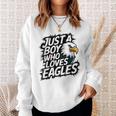 Just A Boy Who Loves Eagles Lover Boys Eagle Sweatshirt Gifts for Her