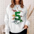 Kinder Geburtstags 5 Jahre Dinosaurier Dino 5 Geburtstag Sweatshirt Geschenke für Sie