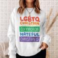 LGBTQ Christian Is Not An Oxymoron LGBT Pride Premium Sweatshirt Gifts for Her