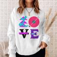 Love Colourful Typography For Creative Individuality Blue Sweatshirt Geschenke für Sie