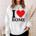 I Love Rome I Heart Rome Camisa de entrenamiento Regalos para ella