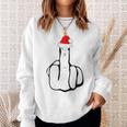 Middle Finger Jolly As Fuck Adult Joke Offensive Christmas Sweatshirt Geschenke für Sie