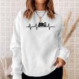 Motorcycle Heartbeat Biker Ecg Heart Rate Motorcycle Biker Sweatshirt Geschenke für Sie