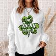 One Lucky Gammie Irish Shamrocks St Patrick's Day Sweatshirt Gifts for Her