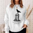 The Raven El Cuervo Poe Usher Lápida Gótico Nevermore Oscuro Camisa de entrenamiento Regalos para ella