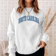 Retro North Carolina Souvenir Simple North Carolina Blue Sweatshirt Gifts for Her