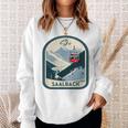 Ski Saalbach Retrointage Style Saalbach Skiing Gray Sweatshirt Geschenke für Sie