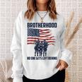 Veteran Brotherhood No One Left Behind Back Graphic Sweatshirt Gifts for Her