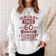 Vintage January 1965 60Th Birthday Sweatshirt Geschenke für Sie