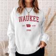 Waukee Iowa Iaintage-Sportdesign Roter Druck Sweatshirt Geschenke für Sie