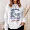 Welcome To America's Gulf Retro Vintage Beach Sweatshirt Gifts for Her
